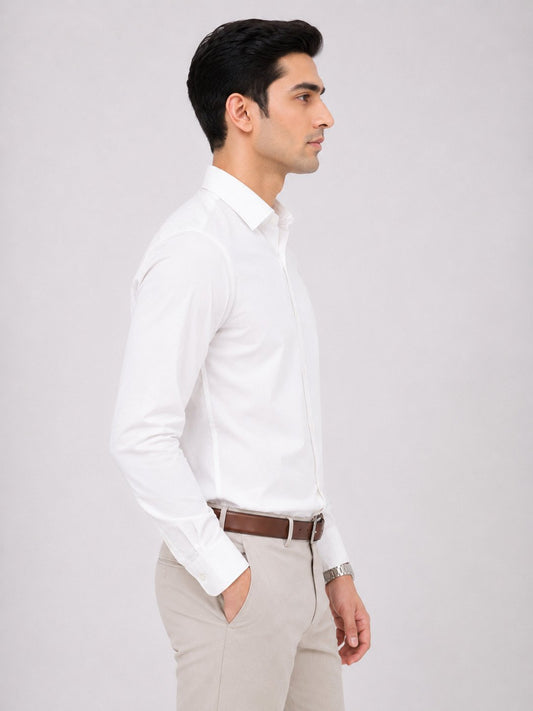 Apex White Formal Shirt