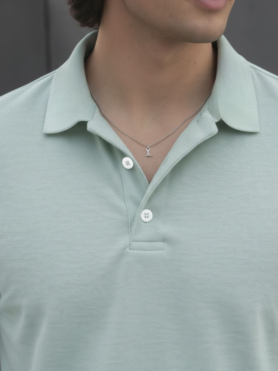 Men Solid Jade Cotton Polo Collar Half Sleeve Regular Fit T-Shirt