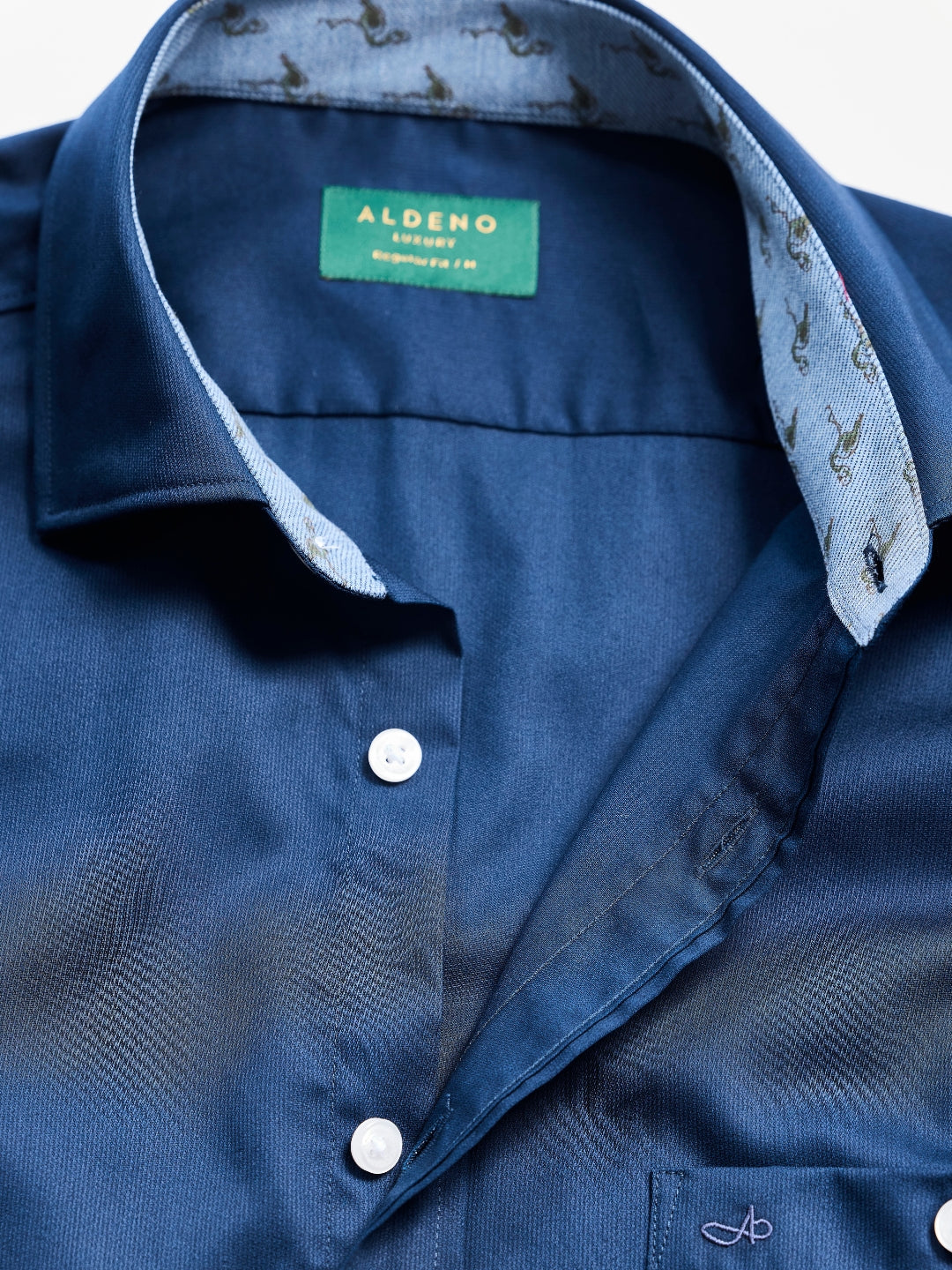 Regular Fit Cotton Navy Blue Formal Shirt for Men (EVRIN)