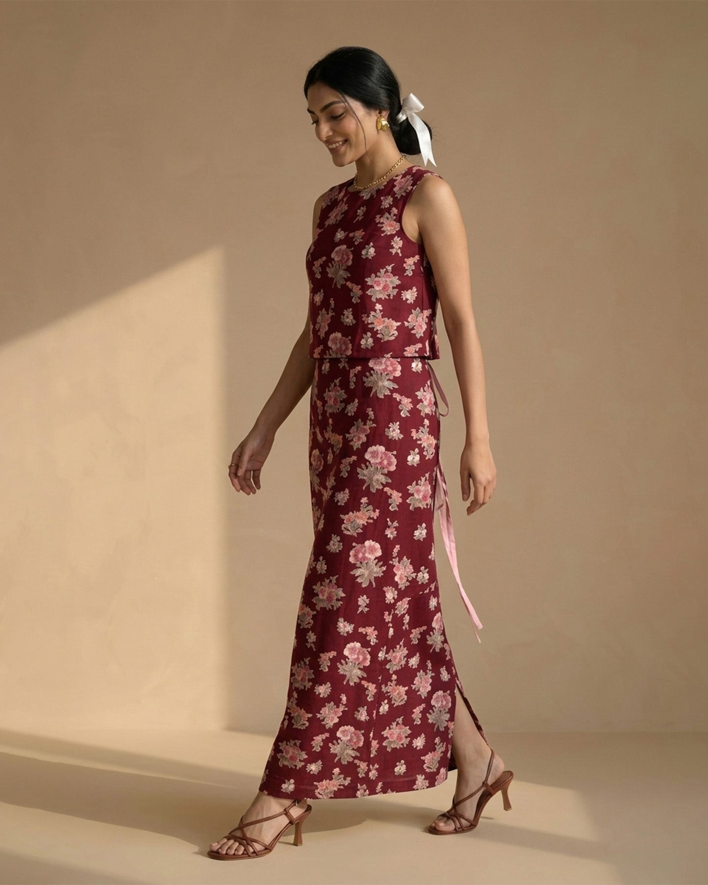 Red Floral Co-ord Set
