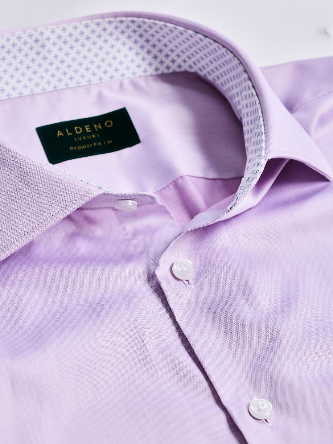 Regular Fit Cotton Lavender Formal Shirt for Men (NOBEL)