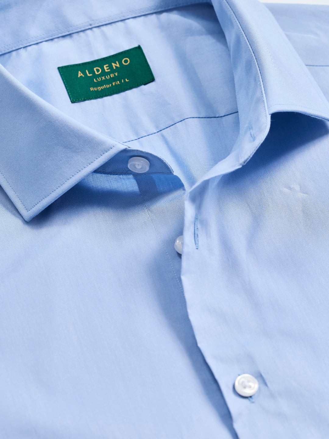 Regular Fit Cotton Blue Formal Shirt for Men (FINED)