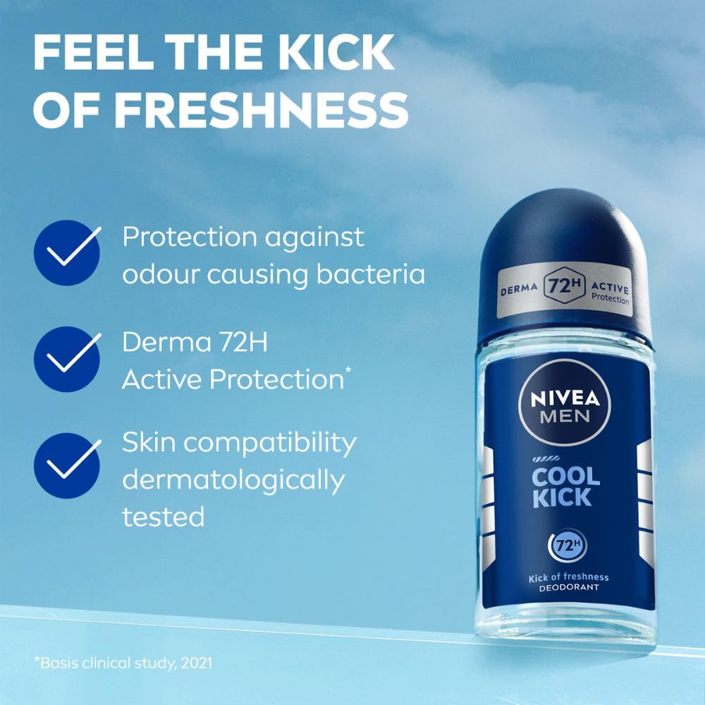 Nivea Men Cool Kick Deodorant Roll On 50 ml