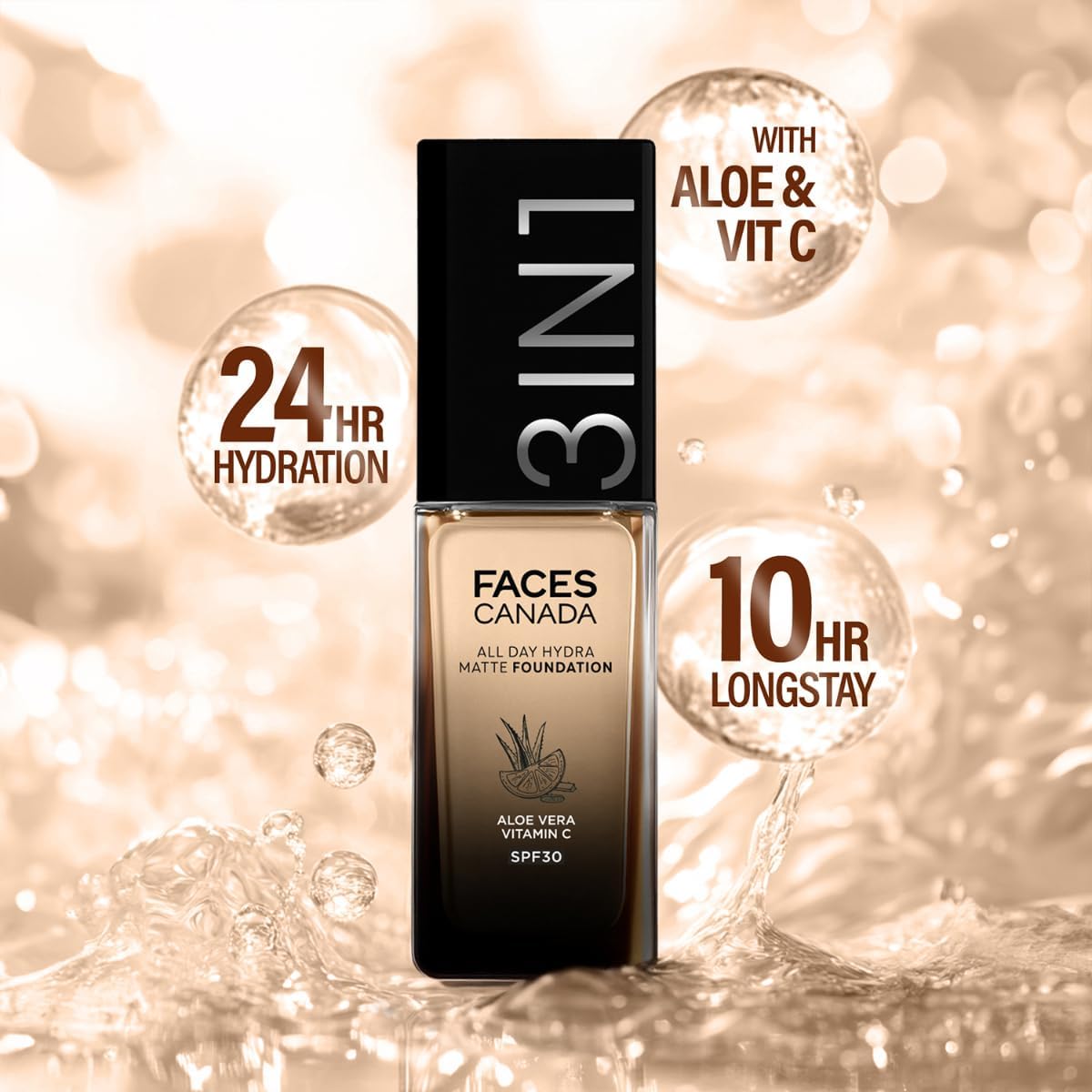 Faces Canada 3 in 1 Foundation + Fixer Spray - Golden Beige 032