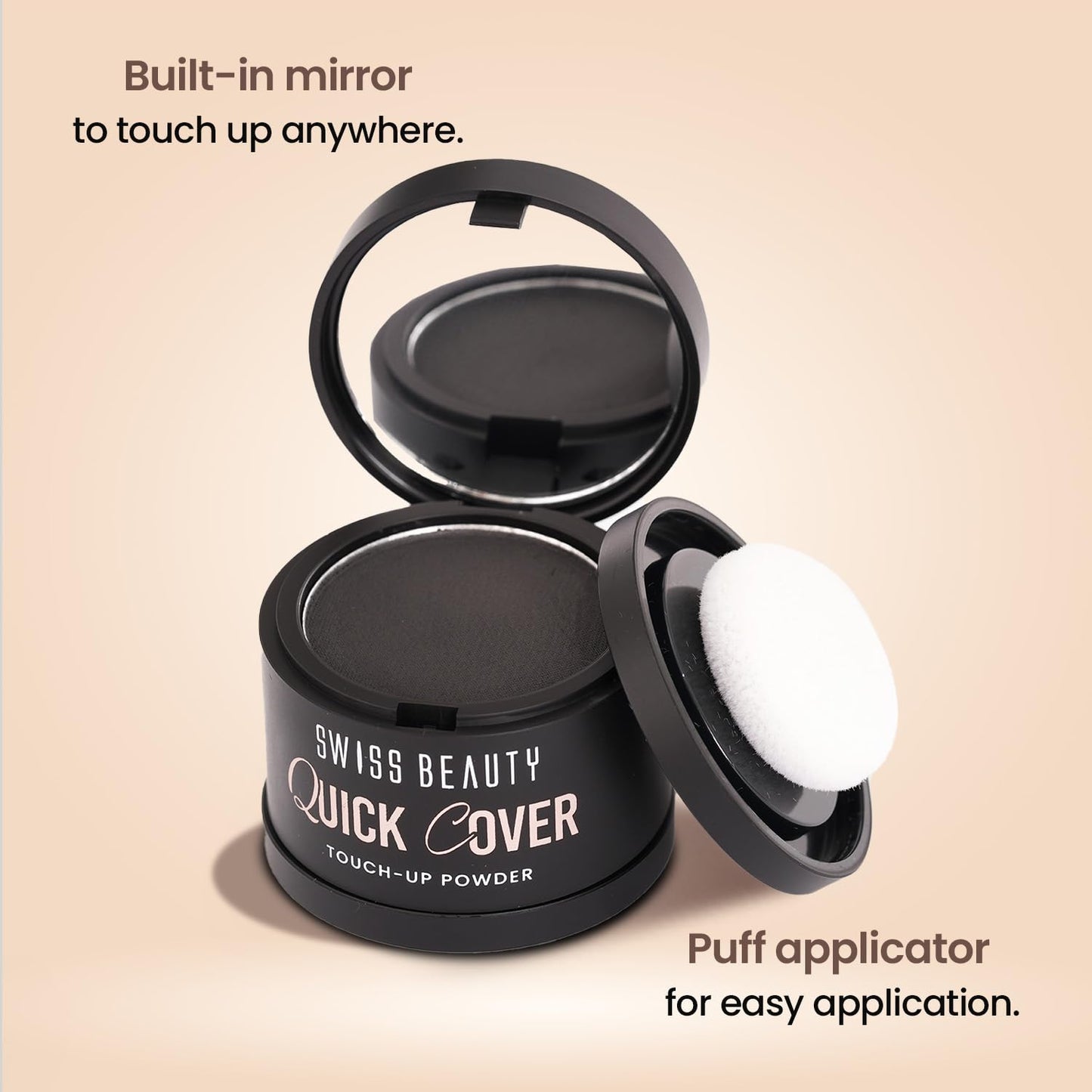 Swiss Beauty Quick Cover Touch-Up-Powder - 01 Smoky Black 4g