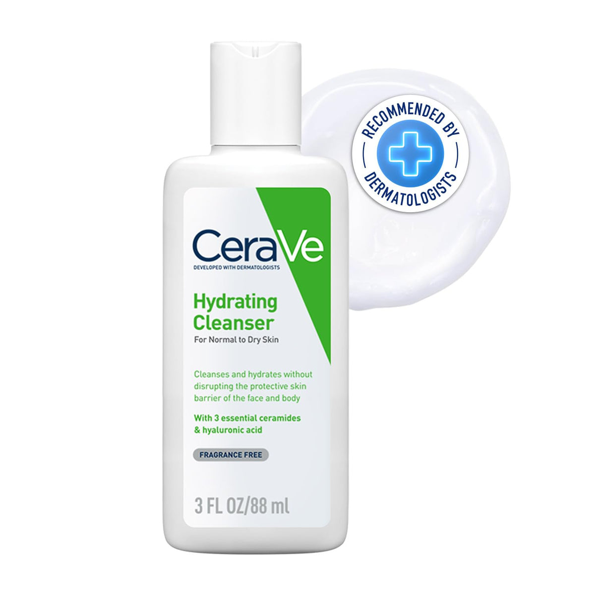 Cerave Fragrance Free Hydrating Cleanser For Normal To Dry Skin 88 ml