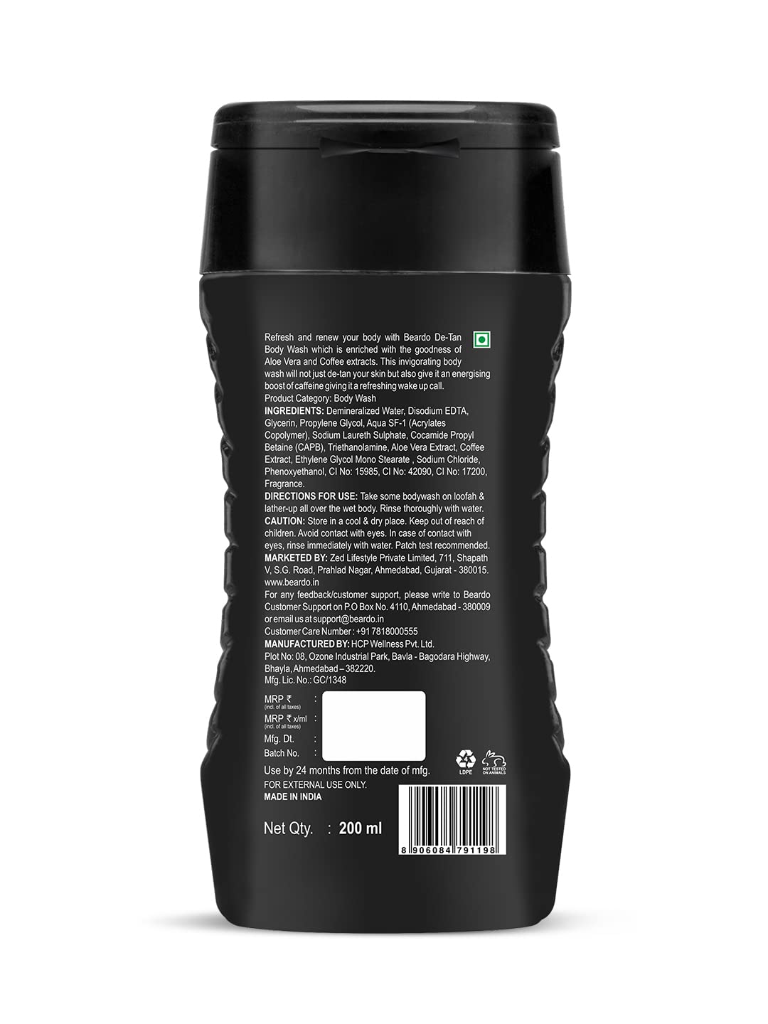 Beardo De-Tan Coffee Detox Body Wash 200 ml