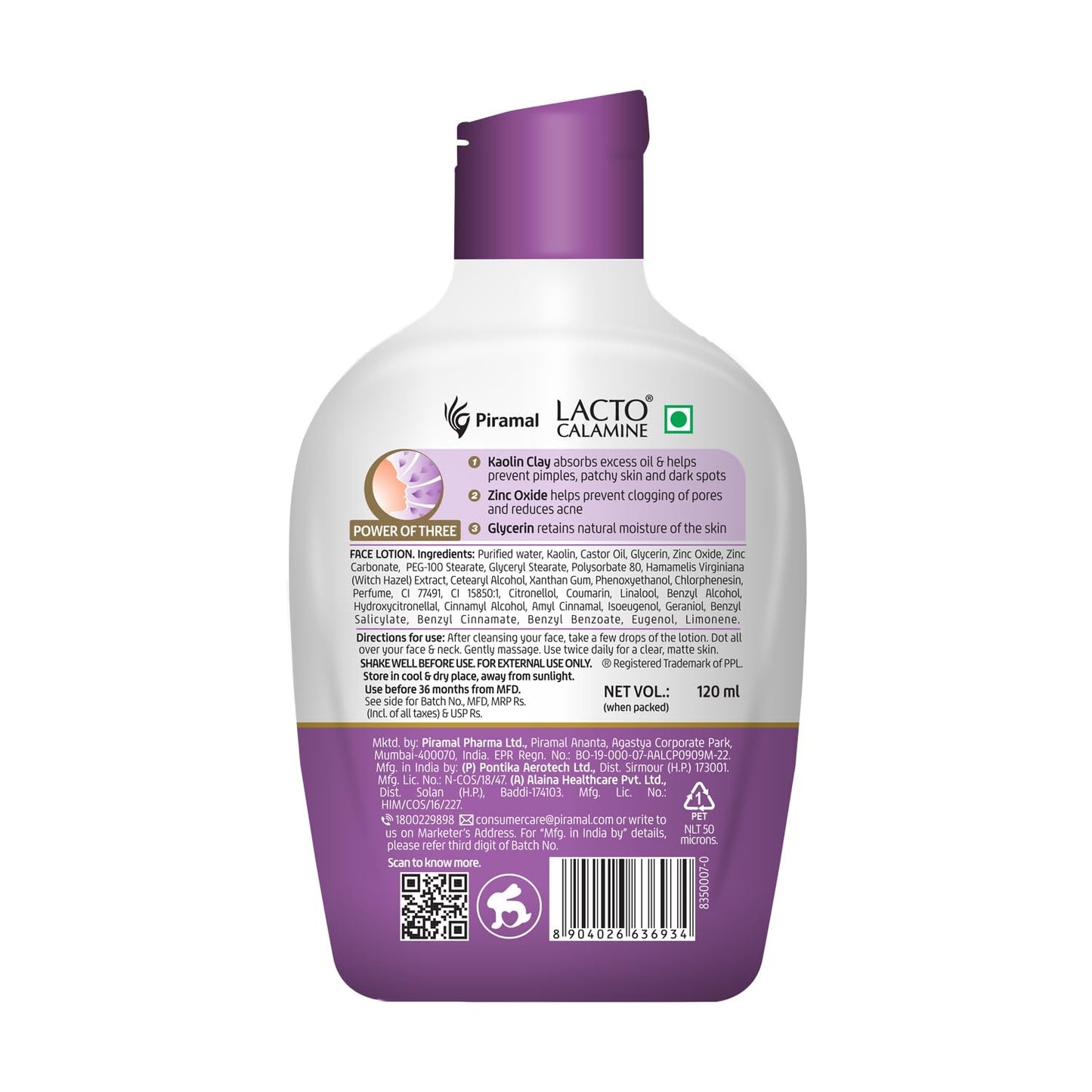 Piramal Lacto Calamine Face Lotion 115ML