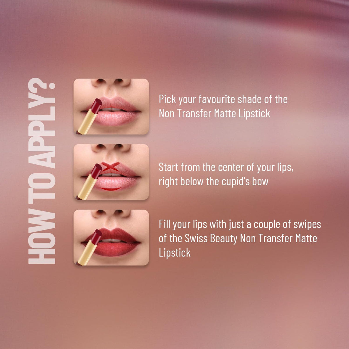 Swiss Beauty Matte Cat Lip Crayon - 18 wine red 1.3 GRAM