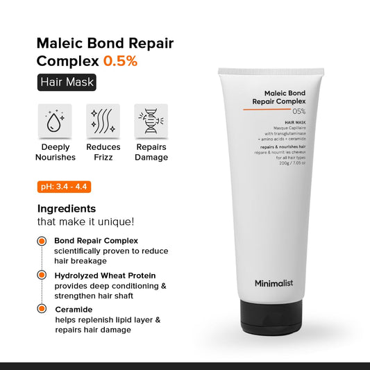 Minimalist Maleic 5% Bond Repair Complex Hair Mask 200 GRAM