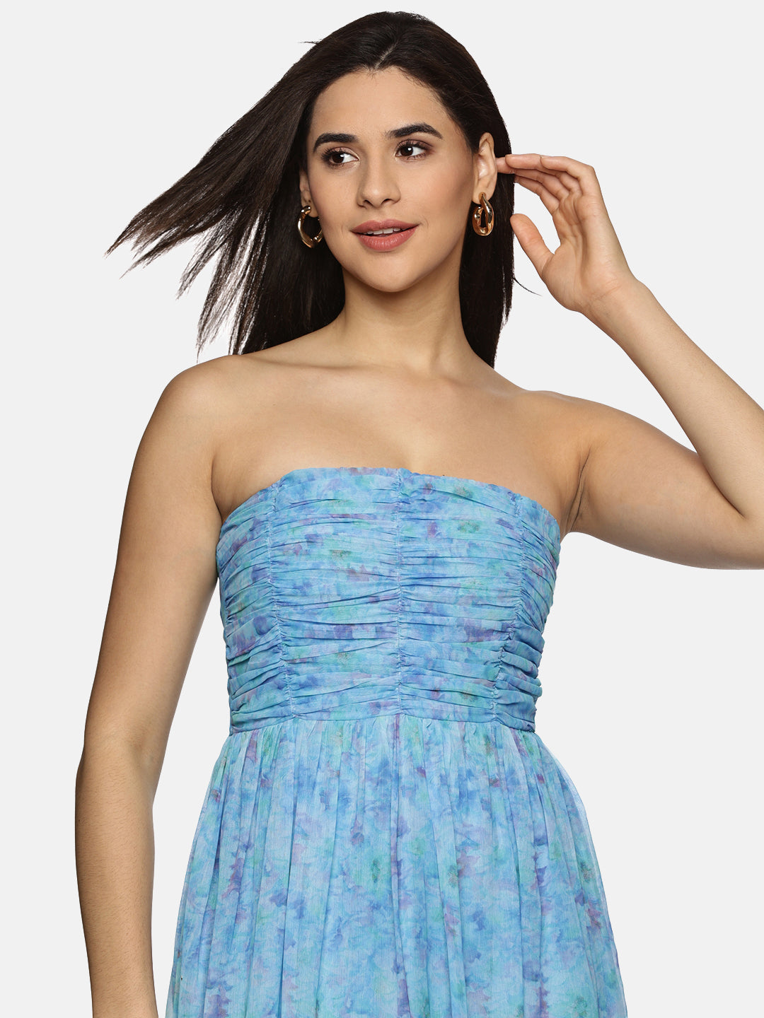 Buy Sleeveless Maxi Dress For Women In Blue