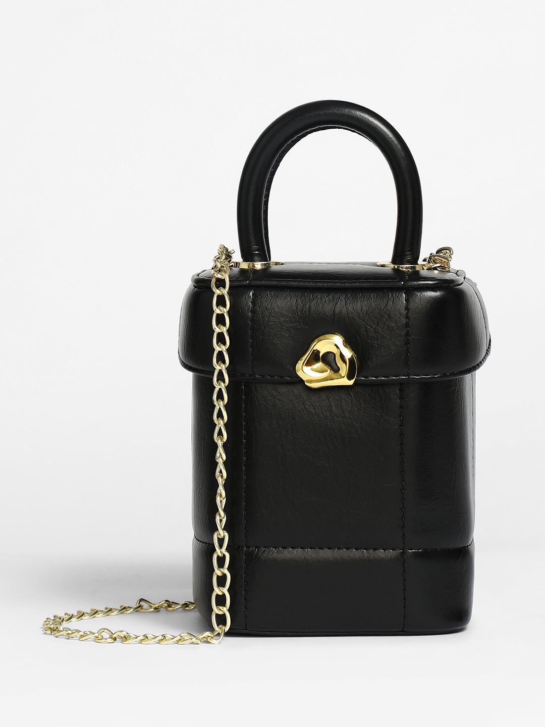 Dented Buckle Bucket Bag