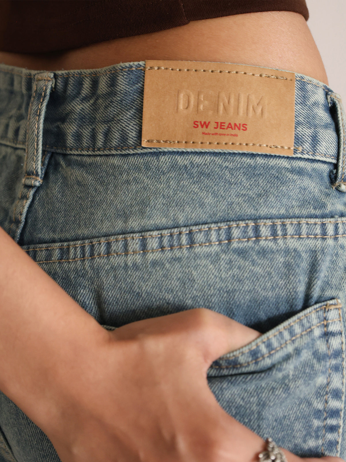 Misty Blue Washed Super Wide Leg Jeans
