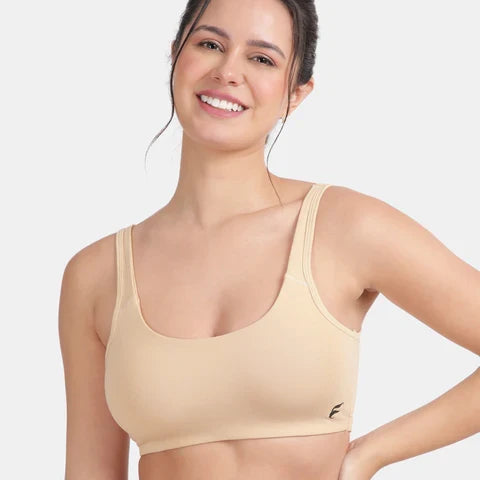 Seamless nude sports bra Envie full coverage non wired lightweight comfortable activewear bra for workouts
