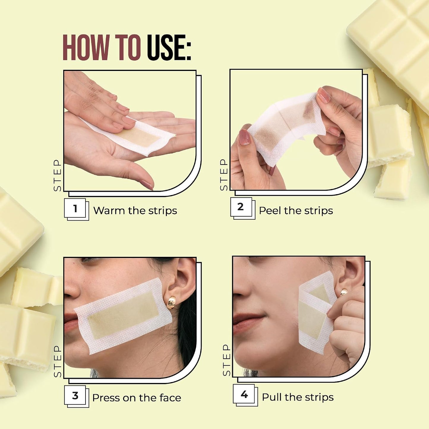 HILARY RHODA FACIAL WAX STRIPS-05 MILK
