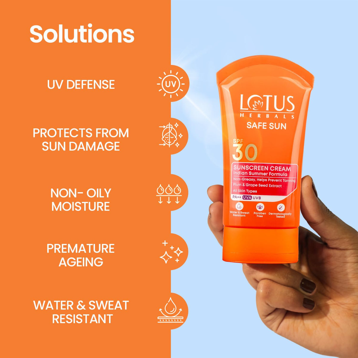 Lotus Herbals Safe Sun Moisturising Sunscreen Lotion SPF 30 PA + + 100 g