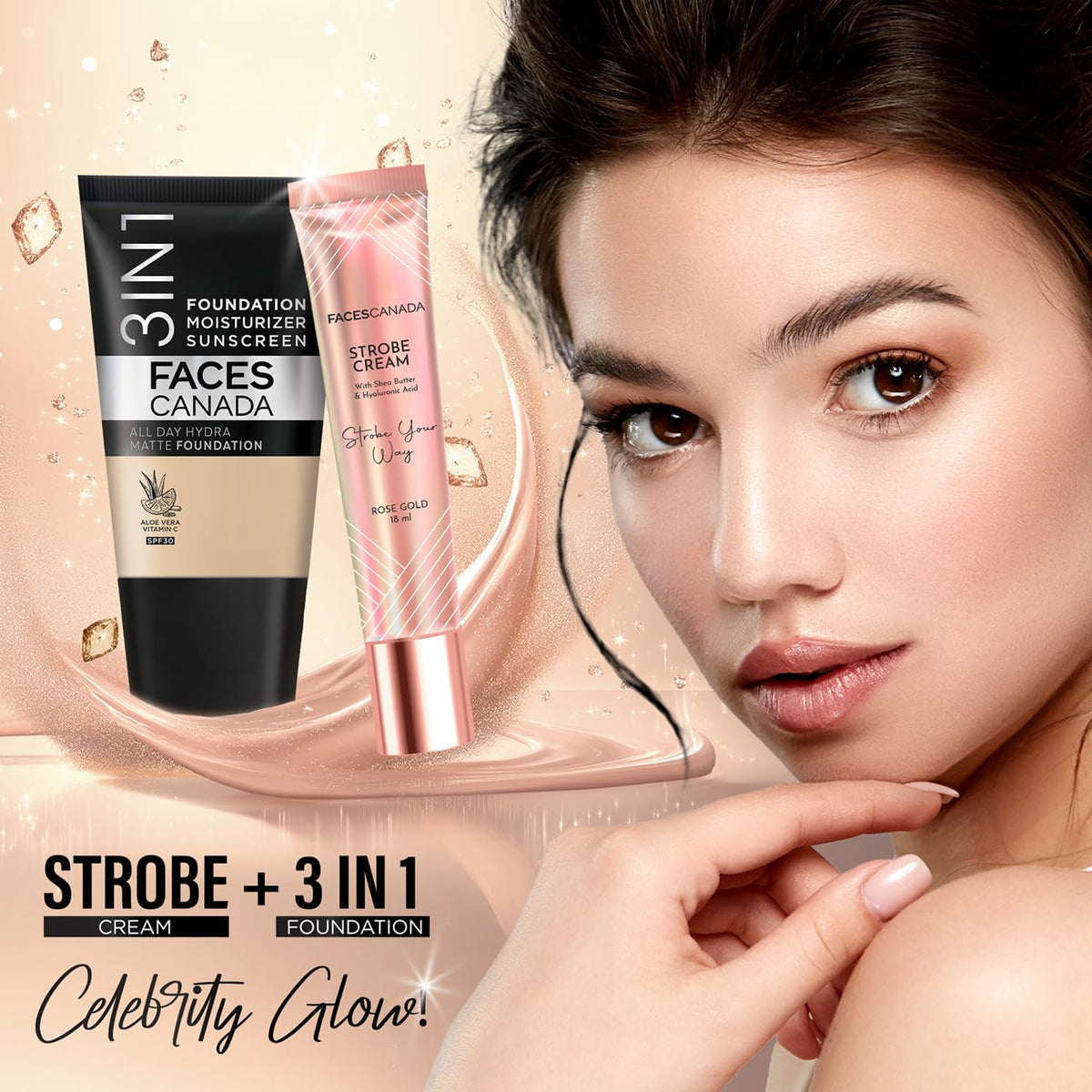 Faces Canada 3 in 1 Foundation + Fixer Spray - Absolute Ivory 012
