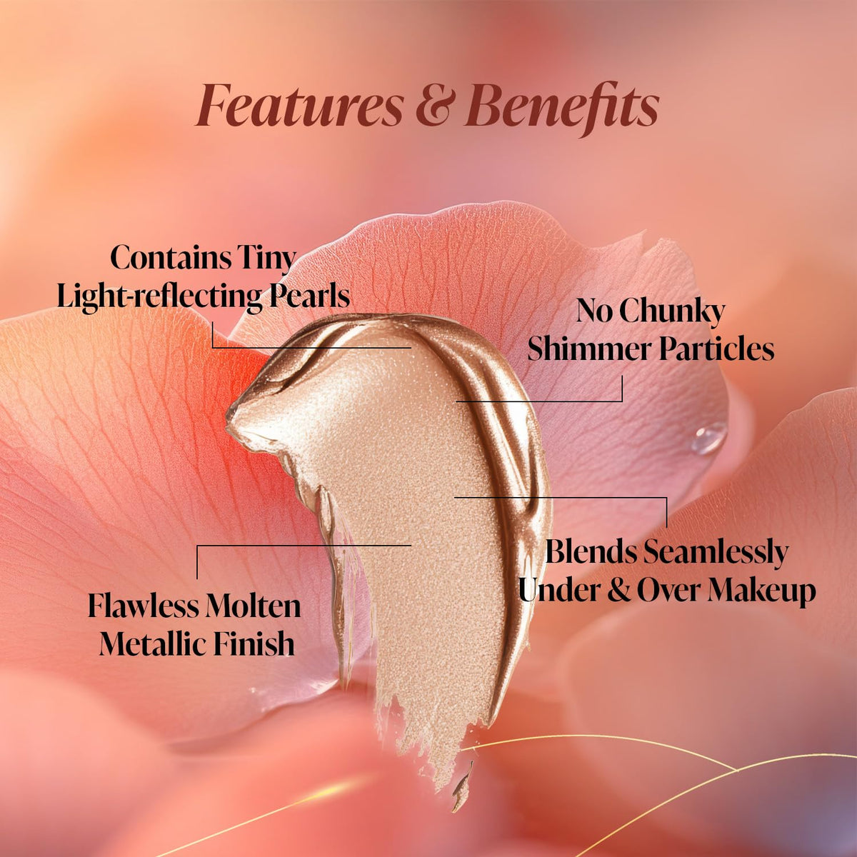 Faces Canada 3 in 1 Liquid Highlighter - 03 Rose Gold 15ml