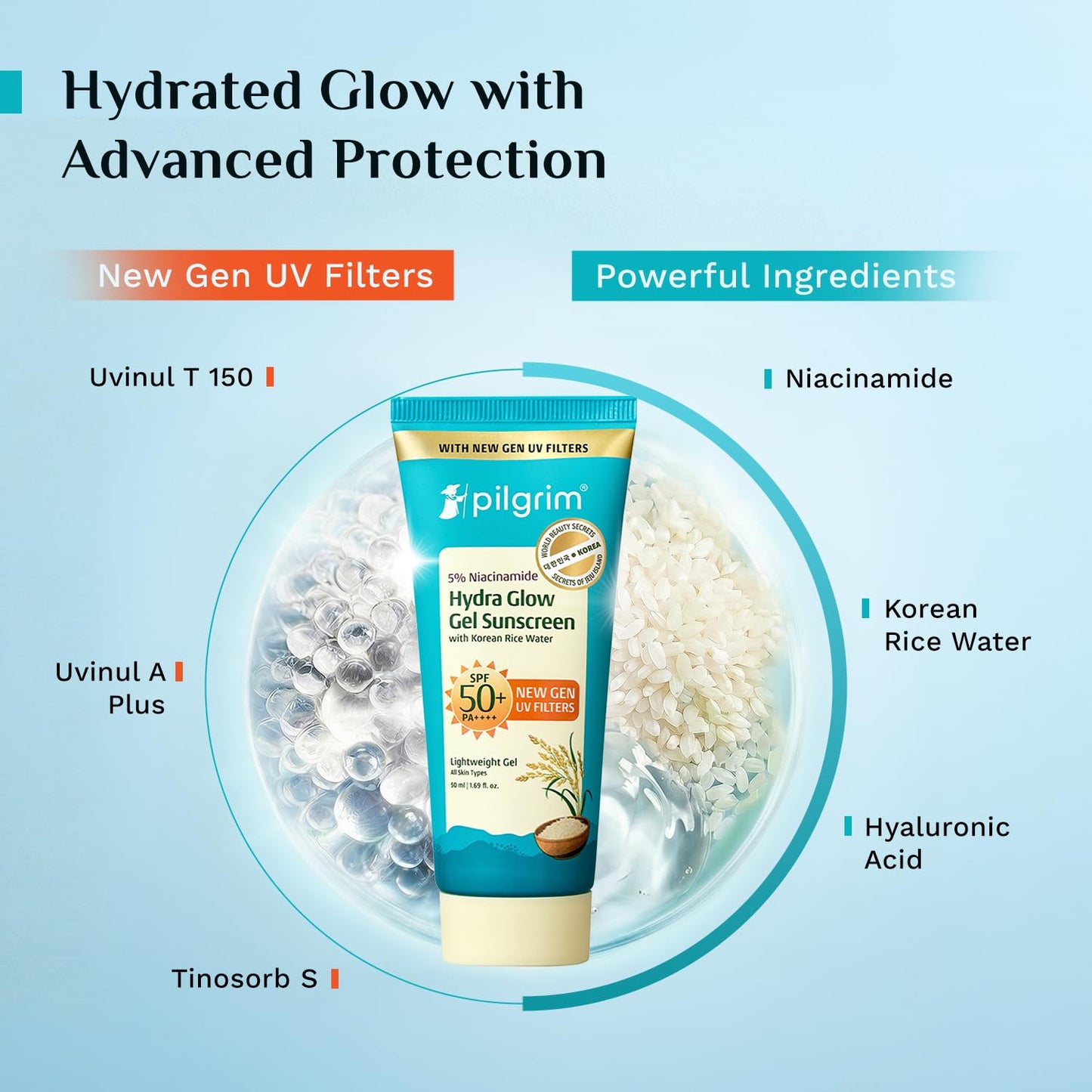 pilgrim 5% Vitamin C Brightening Ultra Light Gel Sunscreen 50 MILLI_LITRE