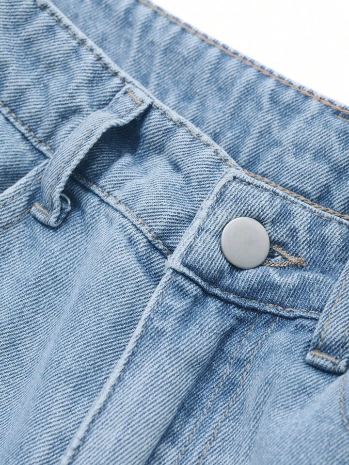 Wispy Blue Washed Wide Leg Jeans