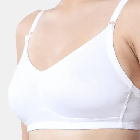 White t shirt bra Envie non wired non padded full coverage seamless bra invisible under clothes daily wear