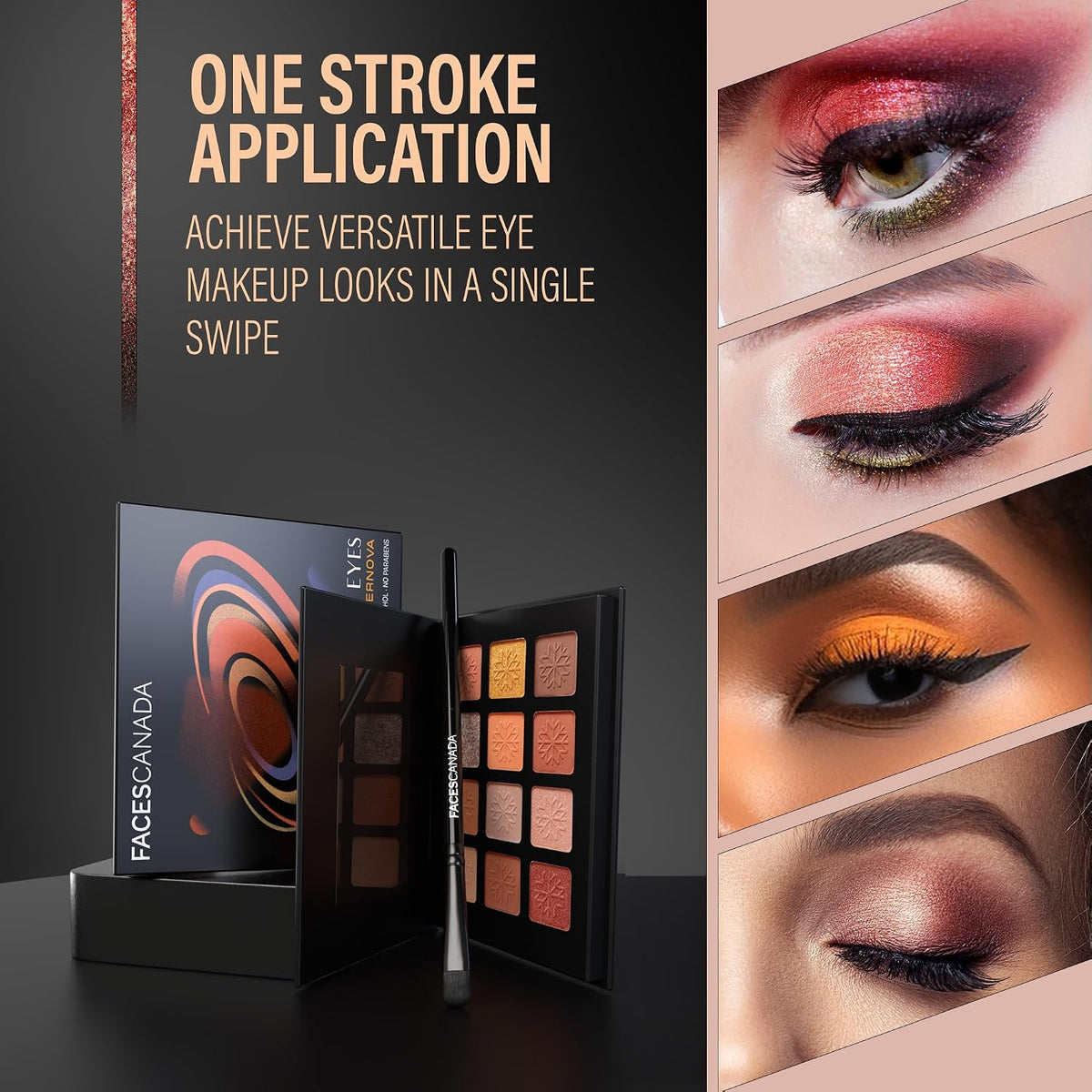 Faces Canada Starry Eyes Eye Shadow Palette Long Lasting & Highly Pigmented 16 g