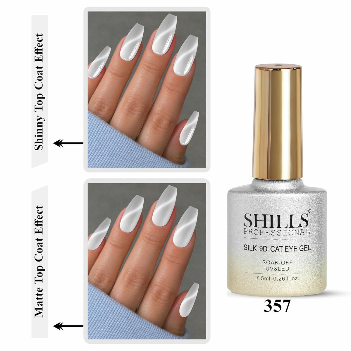 SHILLS PROFESSIONAL SILK 9D CAT EHYE GEL POLISH - 357