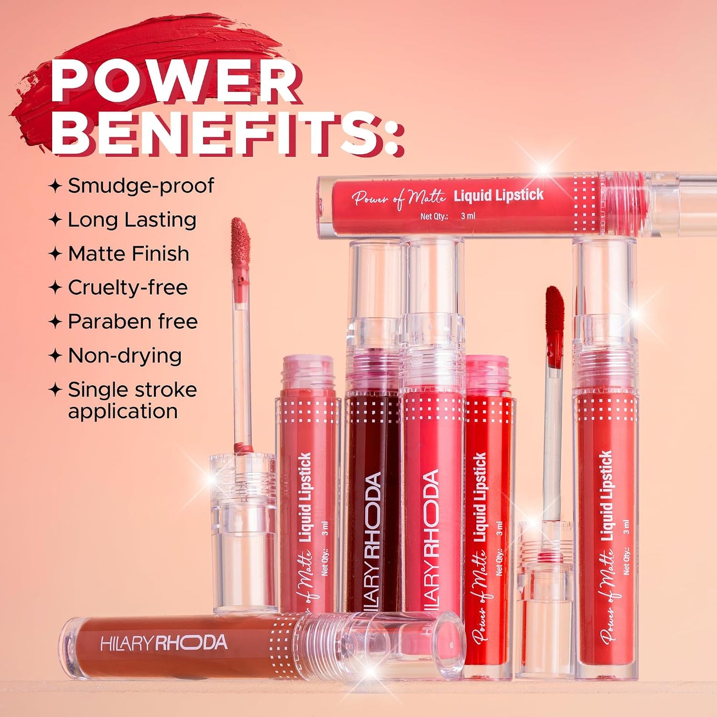 Hilary Rhoda Matte Liquid Lipstick - 02 BARELY PINK 3 MILLI_LITRE