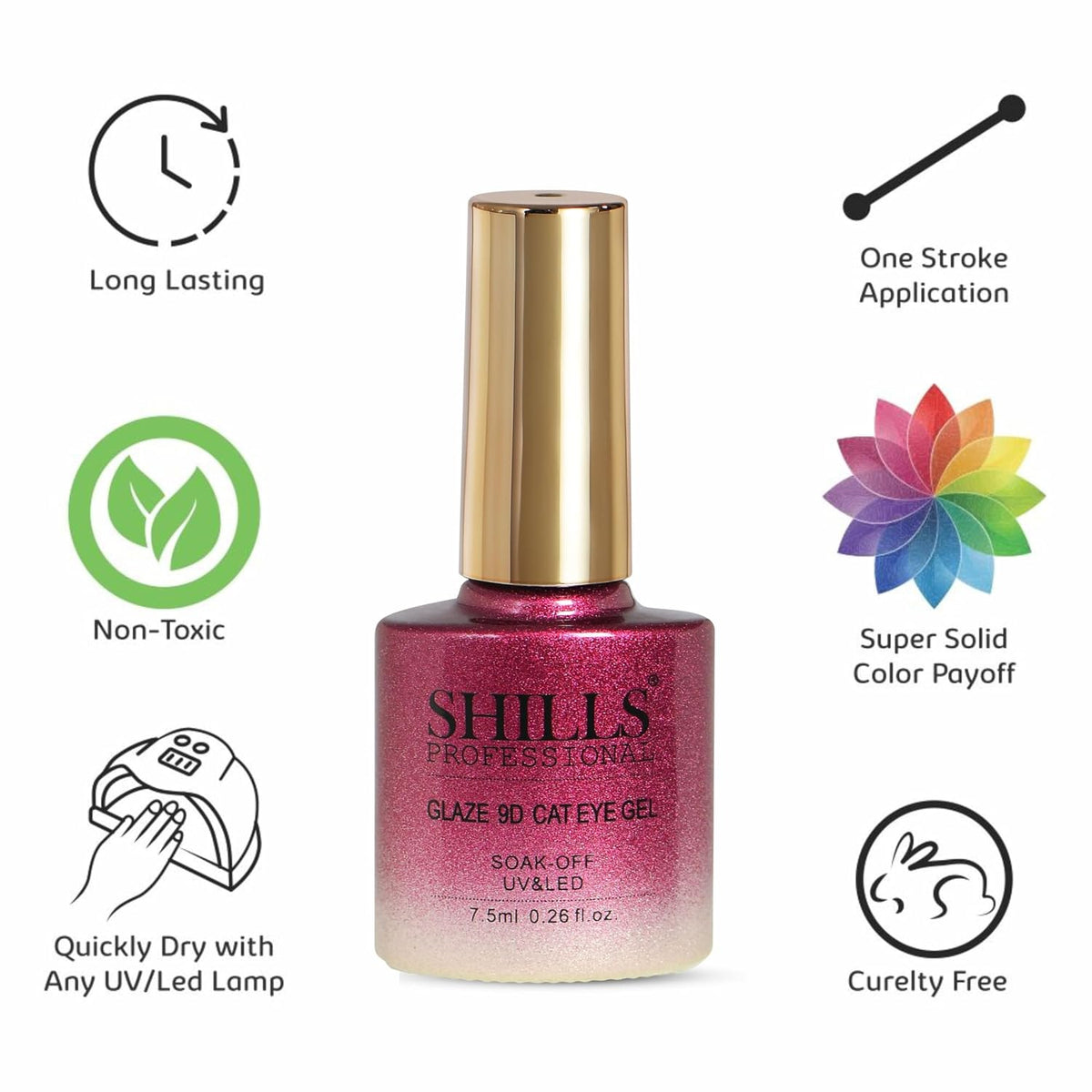 SHILLS PROFESSIONAL GLAZE 9D CAT EYE GEL POLISH - 378