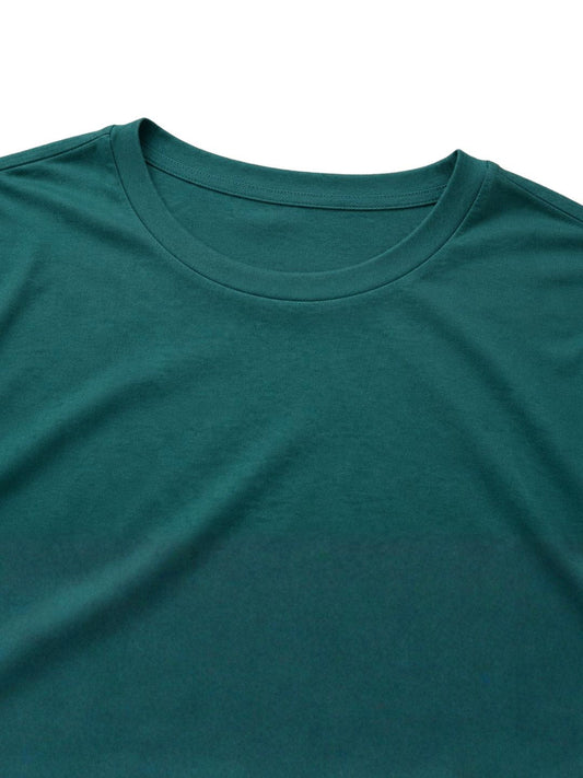 Womens Pack of 3 Solid Cotton Round Neck Regular Fit Sports T-Shirts