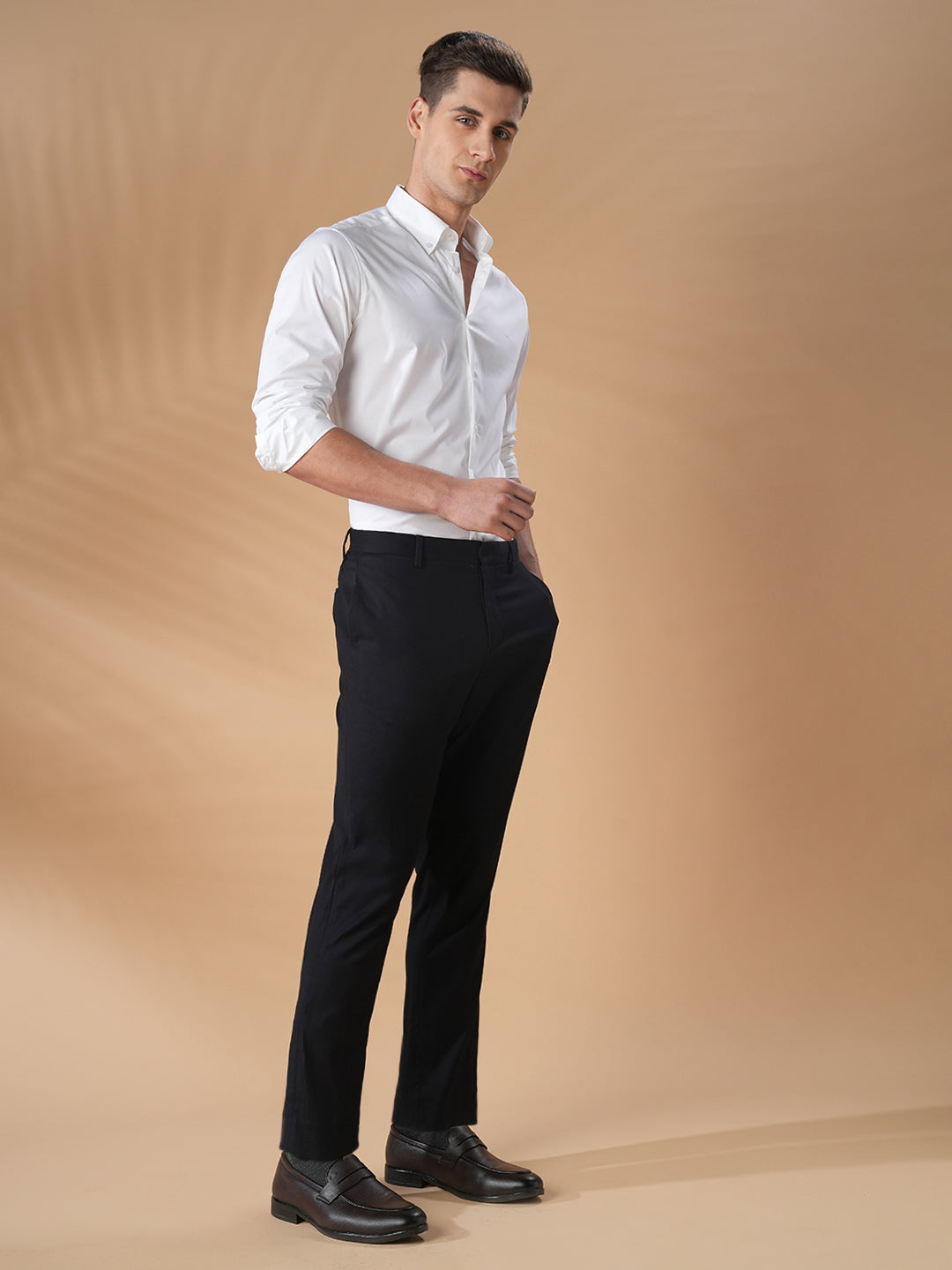 White Regular Fit Formal Cotton Shirt for men (COLTA)