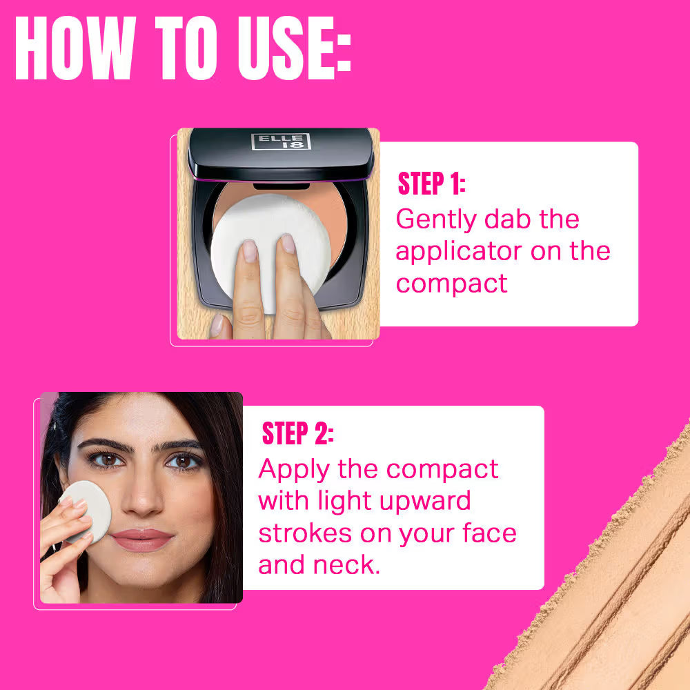 Elle 18 Lasting Glow Marble Compact Powder 9 GRAM