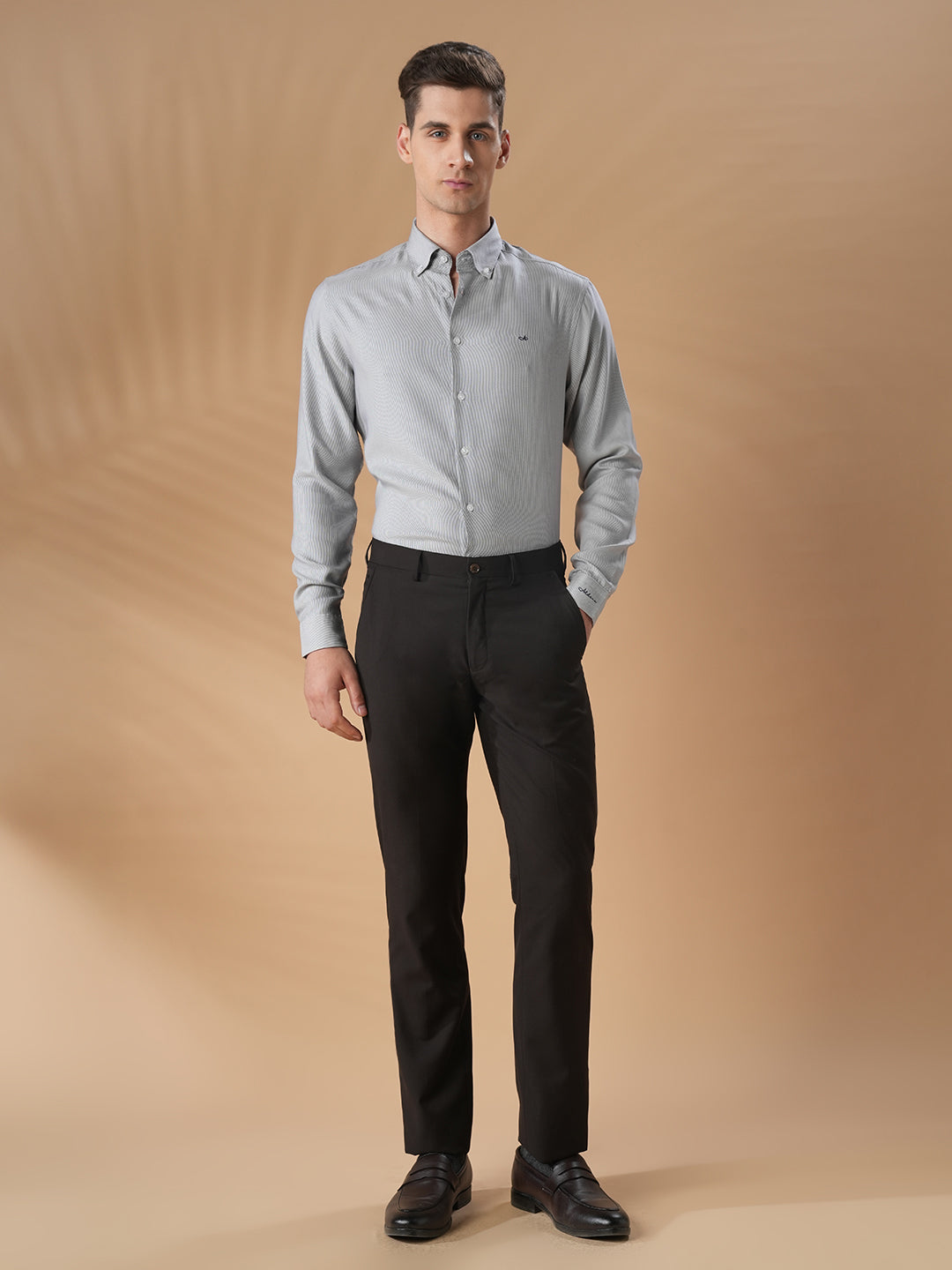 Grey Regular Fit Formal Other Shirt for men (CELIE)