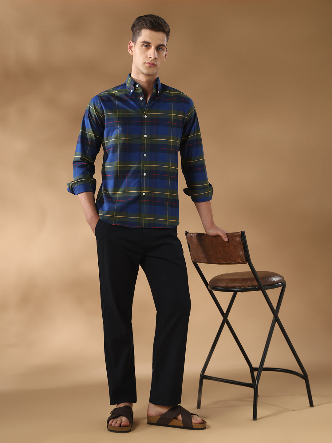 Blue Regular Fit Casual Cotton Shirt for men (CINTA)