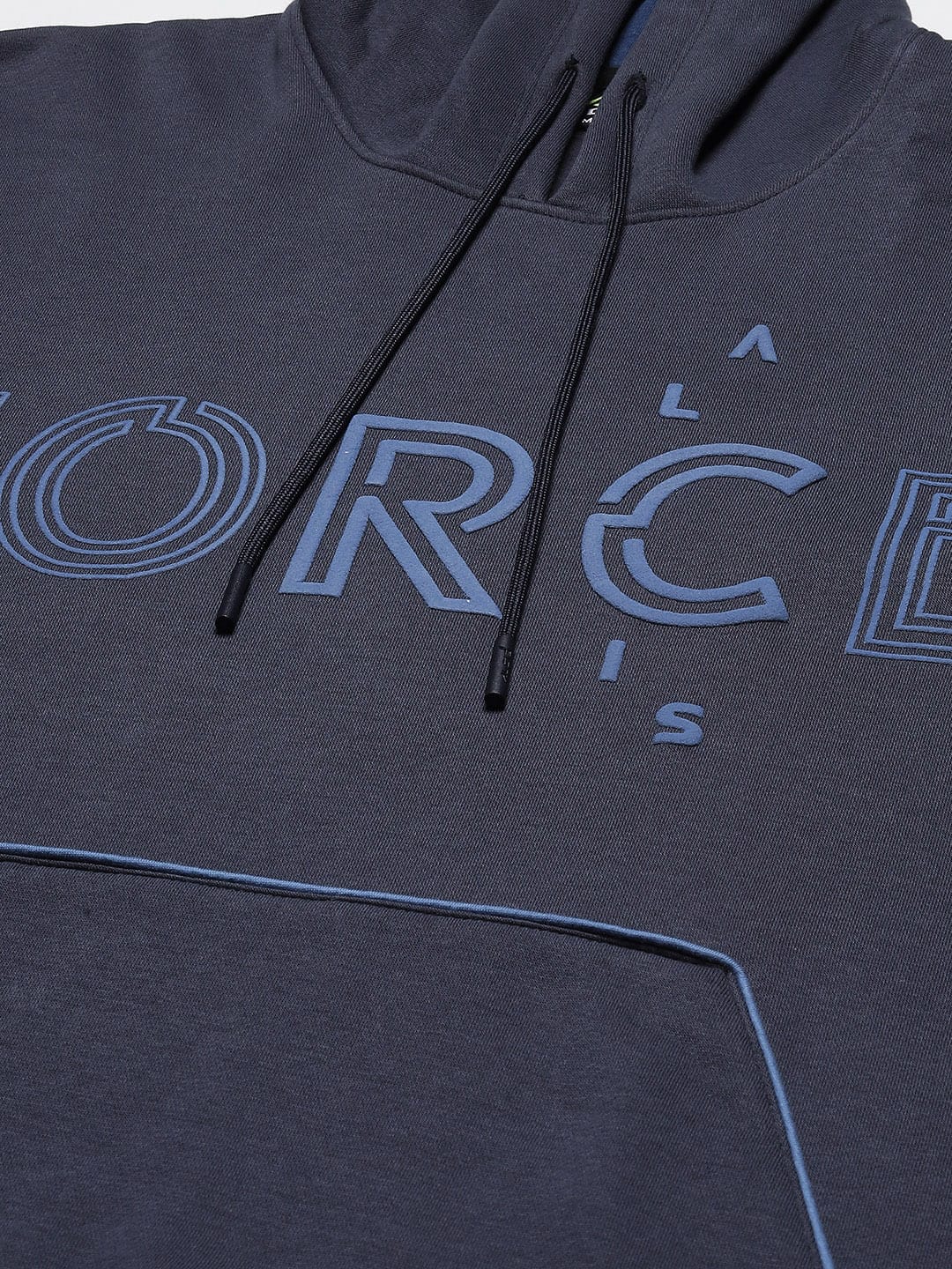 Alcis Men Navy Blue Printed Hooded Sweatshirt