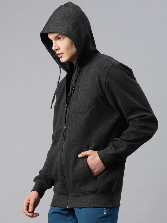 Alcis Men Solid Hooded Sporty Jacket