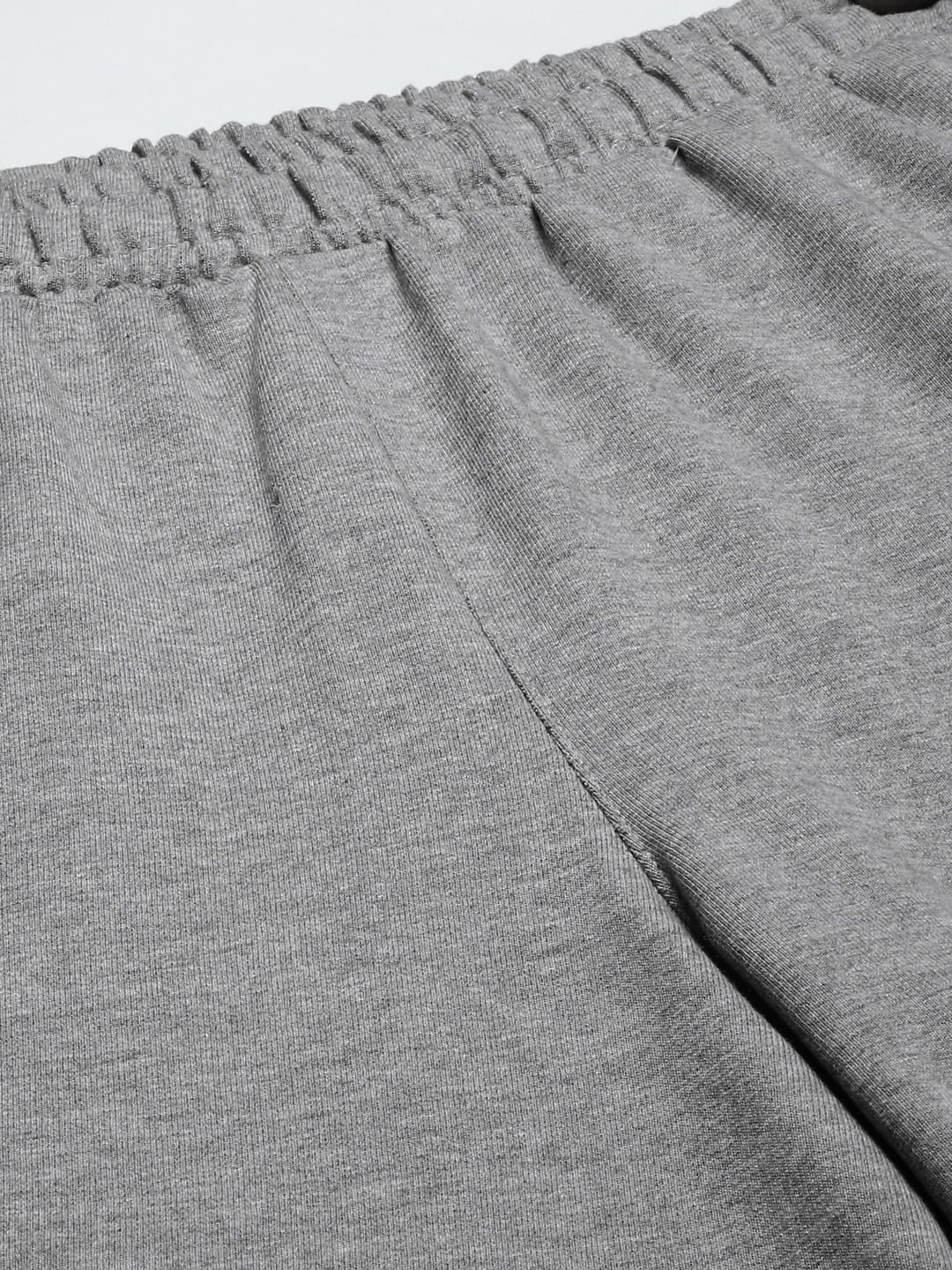 Alcis Men Grey Melange Typography Printed Slim Fit Training or Gym Sports Shorts
