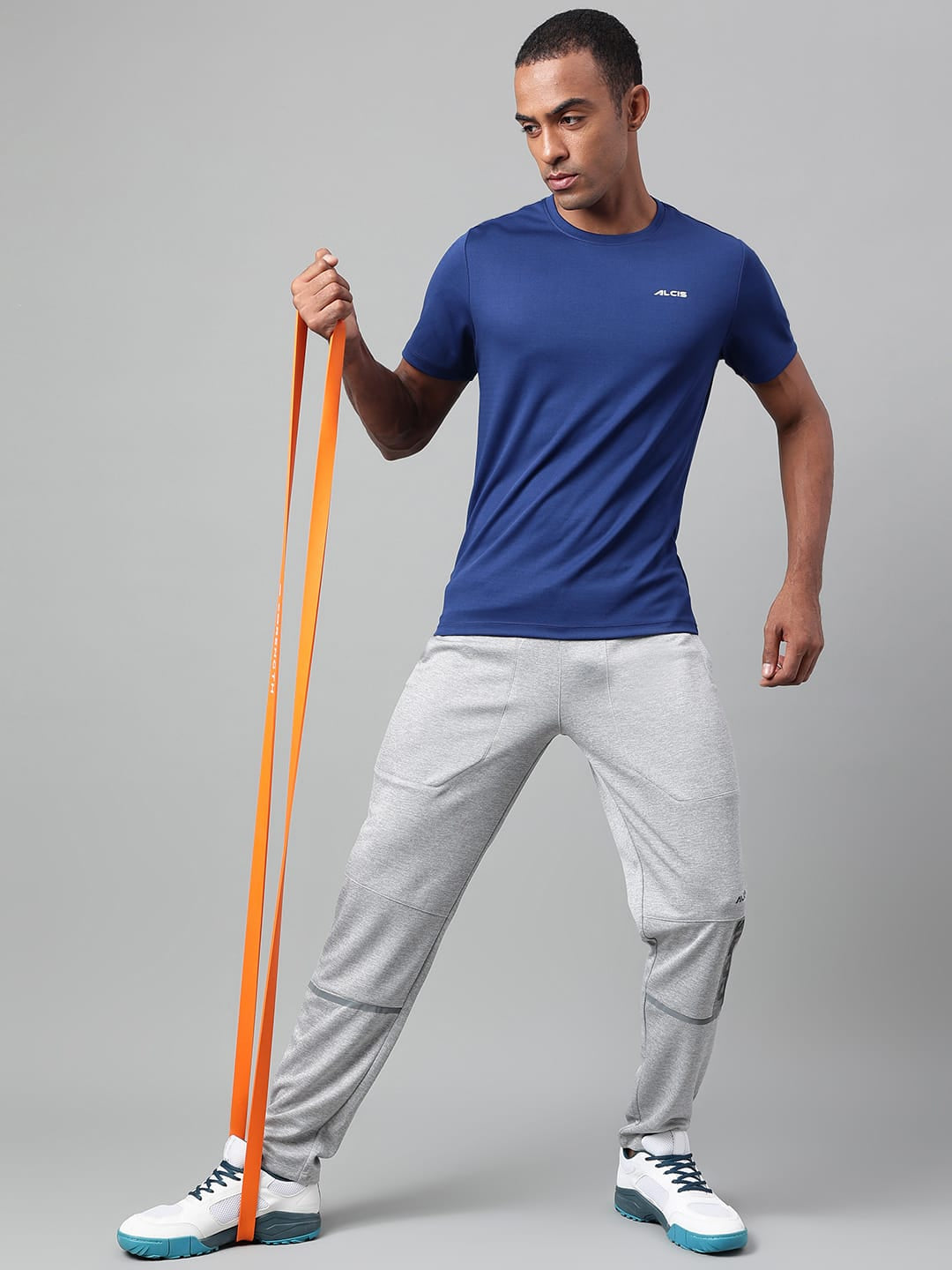 Alcis Men's Navy Anti-Static Drytech+ Slim-Fit Training Tee