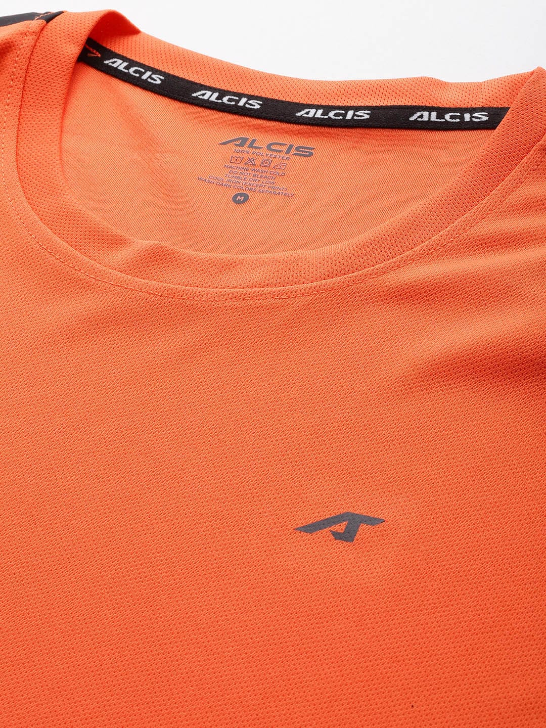Alcis Men Orange Anti Static Slim Fit T-shirt