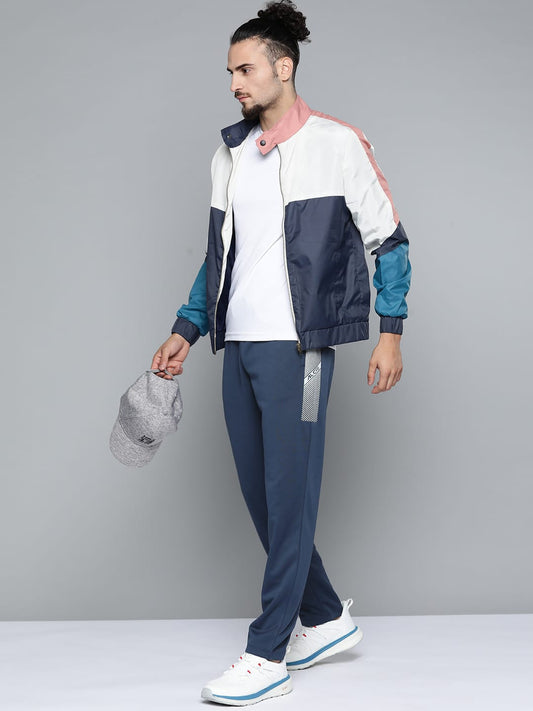 Alcis Men Navy Blue Solid Track Pants