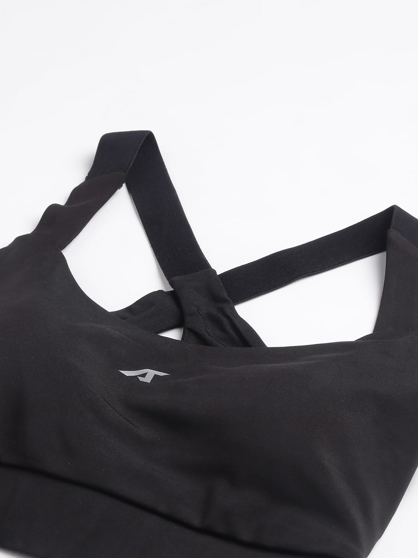 Alcis Women Black Anti-Static Slim-Fit Medium-Impact Sports Bra