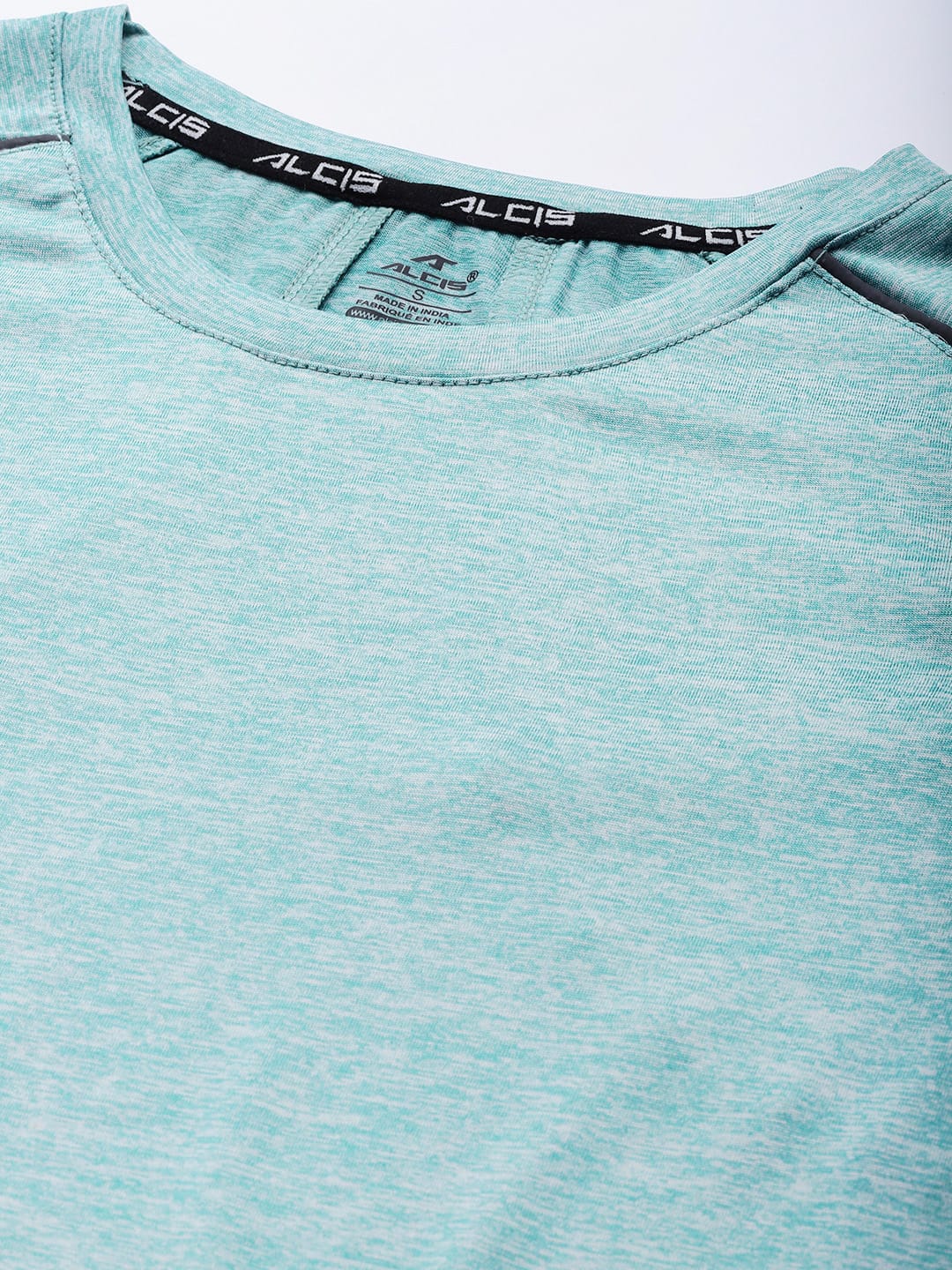 Alcis Women Turquoise Blue Slim Fit Training or Gym T-shirt
