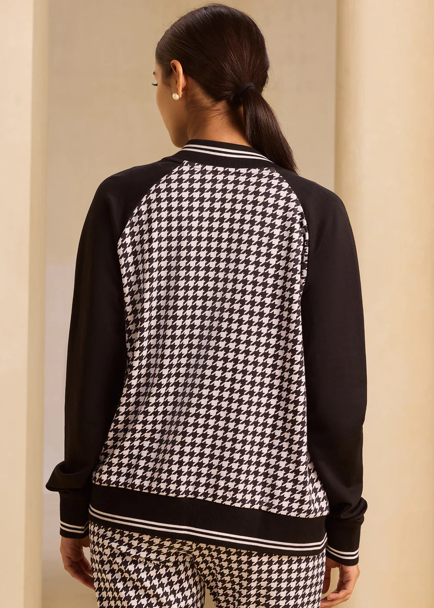 Houndstooth iCotton Zipper Jackets