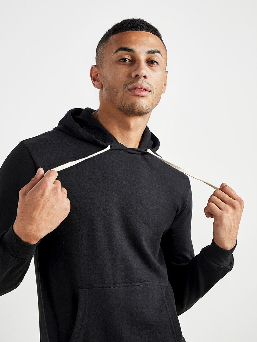 Pullover Hoodie With Contrast Drawstring