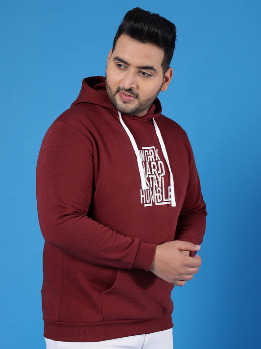 Printed Casual Hooded Sweastshirt