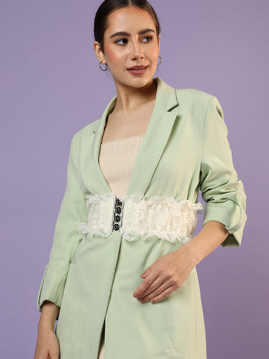 White Lace Stretch Waist Belt