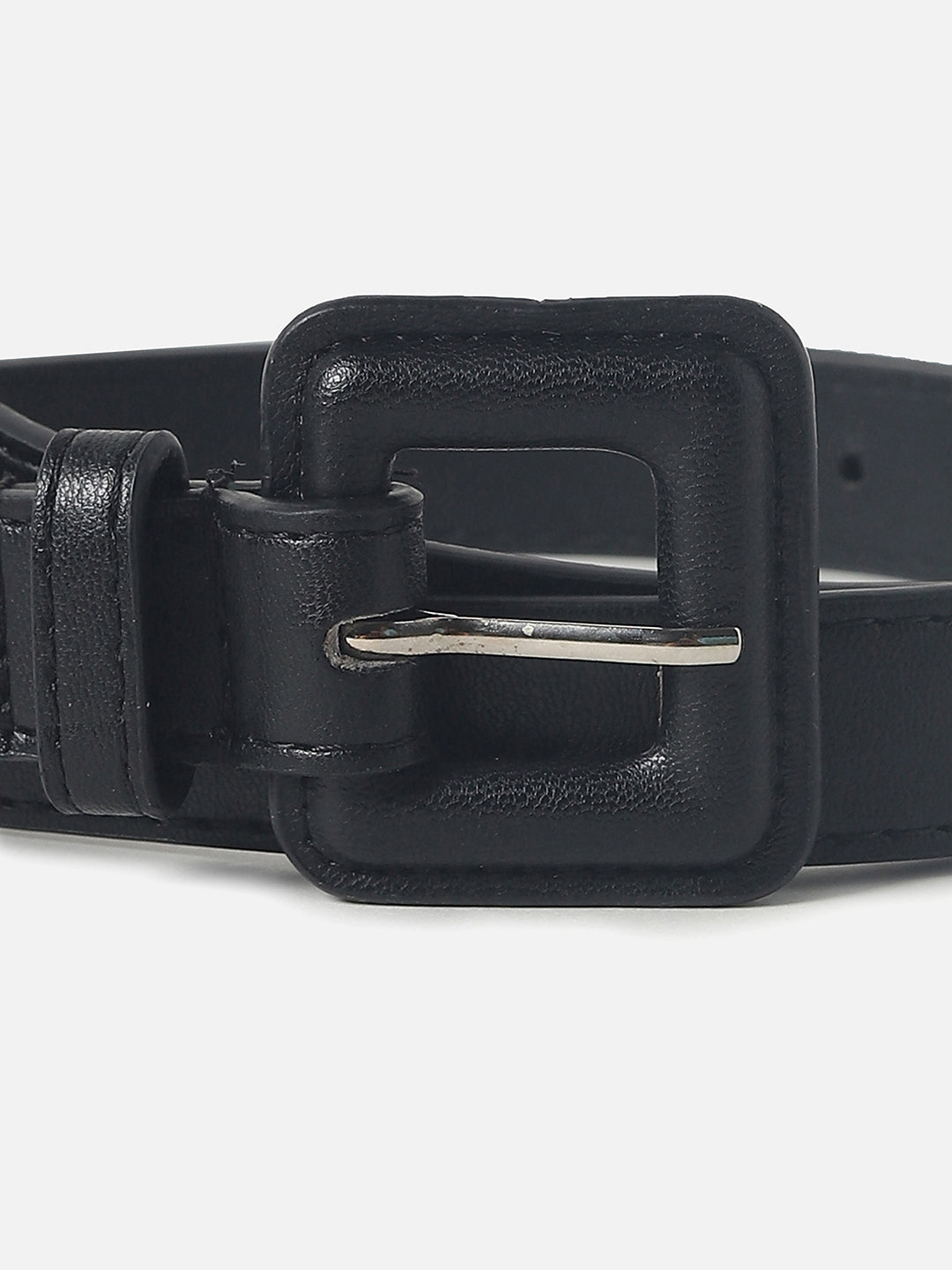 BLACK SOLID BUCKLE BELT
