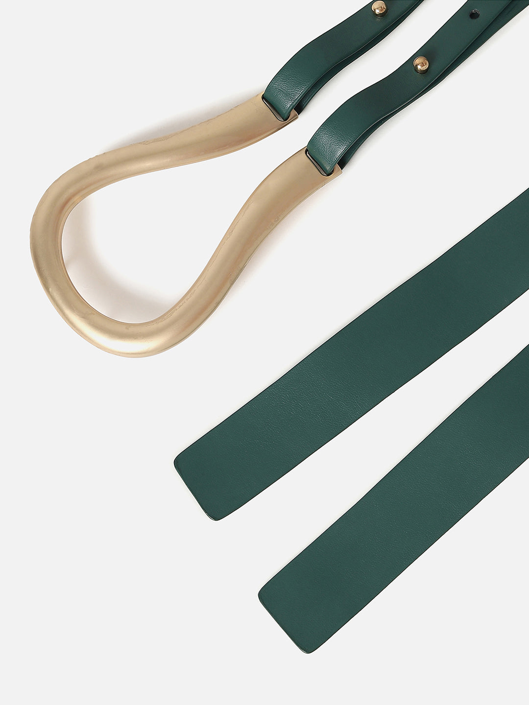 FOREST GREEN SOLID TWIST BELT