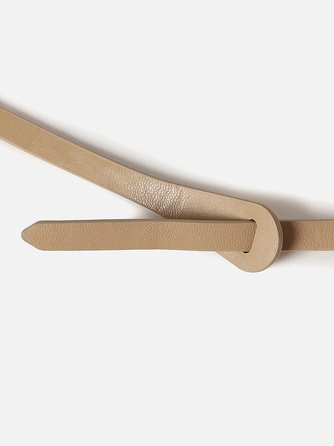 BEIGE SOLID TWIST BELT