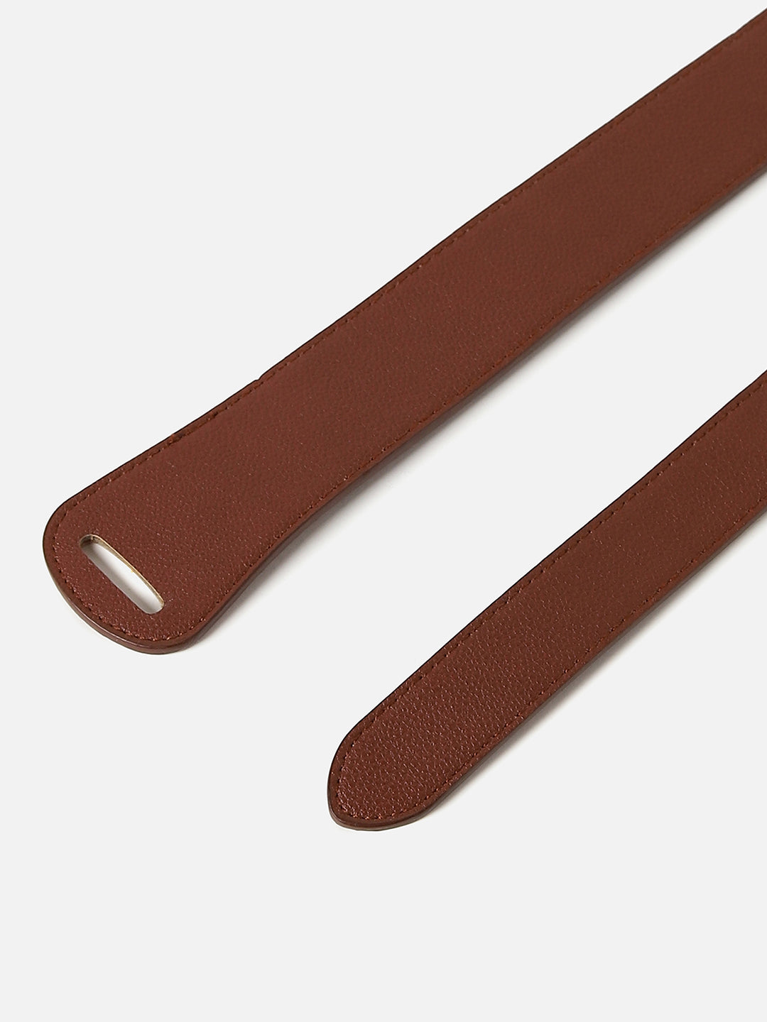 BROWN SOLID TWIST BELT